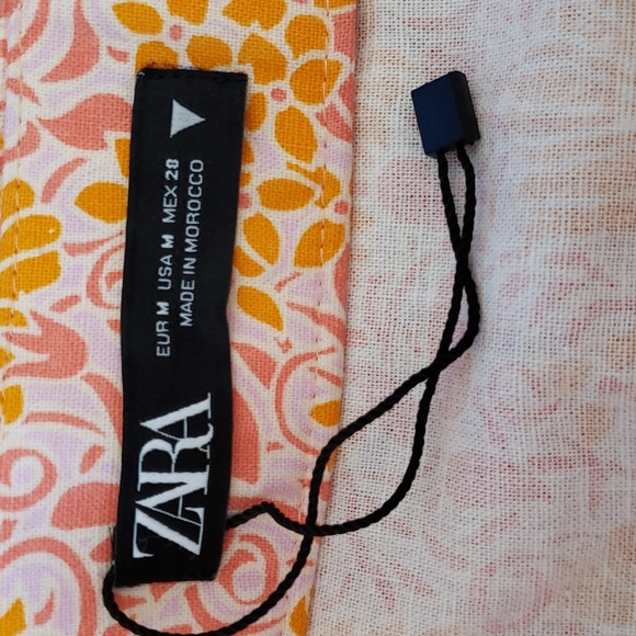 ZARA Linen blend floral skirt - Picture 8 of 9